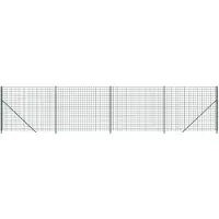 vidaXL Maschendrahtzaun mit Bodenflansch Grün 1,6x10 m