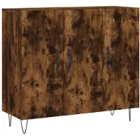 vidaXL Sideboard Räuchereiche 90x34x80 cm Holzwerkstoff