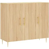 vidaXL Sideboard Sonoma-Eiche 90x34x80 cm Holzwerkstoff
