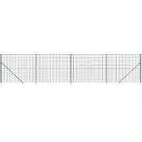 vidaXL Maschendrahtzaun mit Bodenhülsen Grün 1,8x10 m