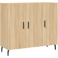 vidaXL Sideboard Sonoma-Eiche 90x34x80 cm Holzwerkstoff