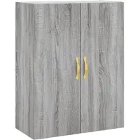 vidaXL Wandschrank Grau Sonoma 69,5x34x90 cm