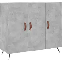 vidaXL Sideboard Betongrau 90x34x80 cm Holzwerkstoff