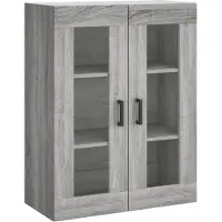 vidaXL Wandschrank Grau Sonoma 69,5x34x90 cm