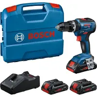 Bosch GSB 18V-55 Professional Akku Schlagbohrschrauber 18 V 55 Nm Brushless ( 0 615 A50 02V ) + 3x ProCORE Akku 4,0 Ah + Ladegerät + Koffer