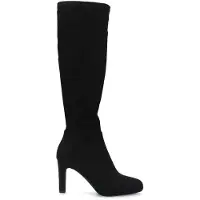 Manfield Schwarze Stretch-Stiefel mit Absatz | Größe 41