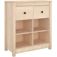 vidaXL Sideboard 70x35x80 cm Massivholz Kiefer