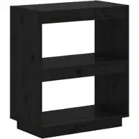 vidaXL Bücherregal Schwarz 60x35x71 cm Massivholz Kiefer 810863