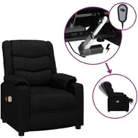vidaXL Massagesessel Elektrisch Schwarz Kunstleder