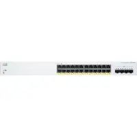 Cisco CBS220-24FP-4X managed Layer2 Switch: - 16x10/100/1000 Base-T (RJ45) + 4x10GE SFP+ Uplink Ports, - Switching Capacity:128Gbps, incl. rack-&wallmount Kit, - kein stacking, liefert 382W PoE+,