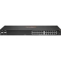 HP HPE Aruba 6100 24G 4SFP+ Switch - Switch - managed - 24 x 10/100/1000 + 4 x 1 Gigabit / 10 Gigabit SFP+ - Seite-zu-Seite-Luftstrom - an Rack montierbar