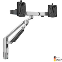 Novus Clu Plus X2 Dual Monitorhalter für TSS Säulen (992+2009+001), silber
