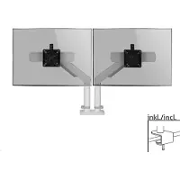 Dataflex Viewprime Dual Monitor Tischhalterung mit Tischklemme, weiß