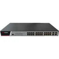 Hikvision Pro Series DS-3E2528P(B) - Switch - managed - 24 x 10/100/1000 (PoE+) + 4 x Combo Gigabit SFP/RJ-45 - an Rack montierbar - PoE+ (370 W)