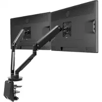 MonLines MTH008B Monitorhalterung 2 Monitore höhenverstellbar, schwarz