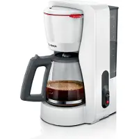 Bosch TKA2M111, Filterkaffeemaschine, 1,25 l, Gemahlener Kaffee, Weiß
