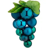 Sublime Market Connect Krist Weihnachtsbaumkugel Blau Kunststoff Trauben Klein