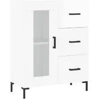 vidaXL Sideboard Hochglanz-Weiß 69,5x34x90 cm Holzwerkstoff