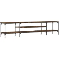 vidaXL TV-Schrank Räuchereiche 201x35x45 cm Holzwerkstoff & Eisen