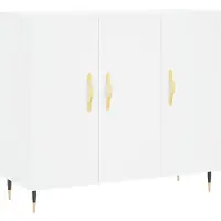 vidaXL Sideboard Weiß 90x34x80 cm Holzwerkstoff