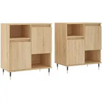 vidaXL Sideboards 2 Stk. Sonoma-Eiche Holzwerkstoff