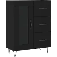 vidaXL Sideboard Schwarz 69,5x34x90 cm Holzwerkstoff
