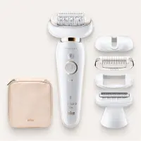 Braun Silk-épil 9 9-006 Flex, Weiß, 40 Pinzette, MicroGrip, Depilation, Rasieren, SensoSmart, 0,5 mm