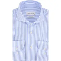 Profuomo Hemd Japanese Knitted Blau Streifen