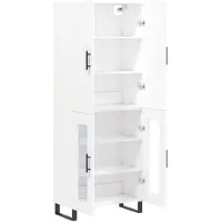 vidaXL Highboard Weiß 69,5x34x180 cm Holzwerkstoff