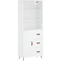vidaXL Highboard Weiß 69,5x34x180 cm Holzwerkstoff