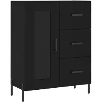 vidaXL Sideboard Schwarz 69,5x34x90 cm Holzwerkstoff