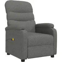 vidaXL Massagesessel Dunkelgrau Stoff