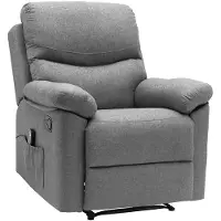 Lykke Massagesessel grau mit Heizfunktion, 8 Vibrationsstufen, 5 Programme, Liegefunktion, 101x95x86 cm