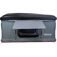Trekker Dachzelt Hut M Grau 210x129x28 cm für 2-3 Personen mit Gasfederöffnung Autocamping