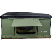 Trekker Dachzelt Hut M grün für 2-3 Personen, 210x129 cm, gasunterstützt mit Moskitonetzen