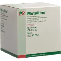 Metalline Tracheo Kompressen 8x9 cm 50 St
