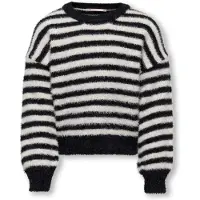 Kids Only Bluse - Strick - KogNewPiumo - Black/Reiherstreifen - - 11-12 Jahre (146-152) - Blusen