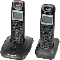 Panasonic KX-TG2512, DECT-Telefon, Kabelloses Mobilteil, Freisprecheinrichtung, 50 Eintragungen, Anrufer-Identifikation, Grau
