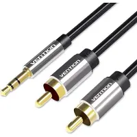 Vention BCFBG 2x RCA cable (Cinch) jack 3.5mm, 1.5m (black)