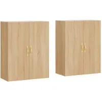 vidaXL Wandschränke 2 Stk. Sonoma-Eiche 69,5x34x90 cm