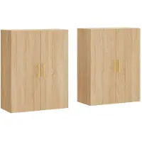 vidaXL Wandschränke 2 Stk. Sonoma-Eiche 69,5x34x90 cm