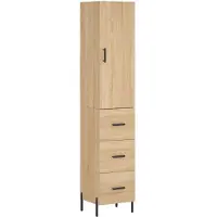 vidaXL Highboard Sonoma-Eiche 34,5x34x180 cm Holzwerkstoff