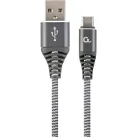 Gembird CC-USB2B-AMCM-1M-WB2 USB Kabel 1,8 m USB 2.0 USB A USB C Grau