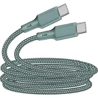 Just Green Baumwolle USB-C zu USB-C Kabel 2m grün