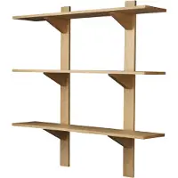 FDB Møbler - B100 Wandregal 100 x 100 cm, Eiche natur