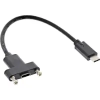 InLine USB 3.1 Adapterkabel Stecker C auf Einbaubuchse C 0,2m schwarz