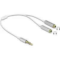 DeLOCK Audio-Splitter - 4-poliger Mini-Stecker weiblich zu 4-poliger Mini-Stecke
