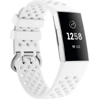 Cover-Discount Fitbit Charge - Silikon Sportarmband gelöchert weiss