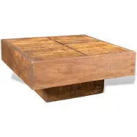 vidaXL Couchtisch Braun Quadratisch Massivholz Mango