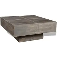 vidaXL Couchtisch Dunkelbraun Quadratisch Massivholz Mango